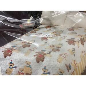 Vintage Owen Cuddle Teddy Bear Full or Twin Size Blanket NIP Made in USA NOS
